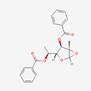 molecular formula C21H20O6 B11927025 (1S)-1-[(1R,3R,4R,5R)-4-(benzoyloxy)-5-methyl-2,6-dioxabicyclo[3.1.0]hexan-3-yl]ethyl benzoate 