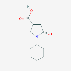 molecular formula C11H17NO3 B119271 1-Cyclohexyl-5-oxopyrrolidine-3-carboxylic acid CAS No. 6304-56-9
