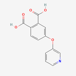 molecular formula C13H9NO5 B11927132 4-(Pyridin-3-yloxy)phthalic acid 
