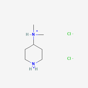 molecular formula C7H18Cl2N2 B11927193 Dimethyl(piperidin-1-ium-4-yl)azanium;dichloride 