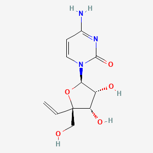 molecular formula C11H15N3O5 B11927206 4'-C-ethenyl-Cytidine 