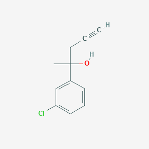 molecular formula C11H11ClO B11927228 2-(3-Chlorophenyl)-4-pentyn-2-ol 