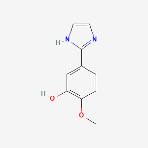 molecular formula C10H10N2O2 B11927277 5-(2-Imidazolyl)-2-methoxyphenol 