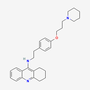 molecular formula C29H41N3O B1192728 N-(4-(3-(piperidin-1-yl)propoxy)phenethyl)-5,6,7,8-tetrahydroacridin-9-amine 