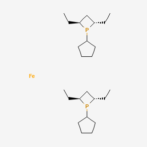 molecular formula C24H46FeP2 B11927284 1,1'-bis[(2S,4S)-2,4-diethyl-1-phosphetanyl]-Ferrocene 