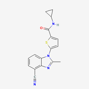 5-(4-Cyano-2-Methyl-1h-Benzimidazol-1-Yl)-N-Cyclopropylthiophene-2-Carboxamide