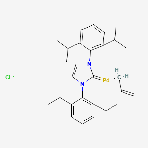 molecular formula C30H41ClN2Pd-2 B11927555 [1,3-Bis[2,6-bis(1-methylethyl)phenyl]-1,3-dihydro-2H-imidazol-2-ylidene]chloro( 