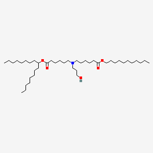 molecular formula C43H85NO5 B11927557 undecyl 6-[(6-heptadecan-9-yloxy-6-oxohexyl)-(3-hydroxypropyl)amino]hexanoate 