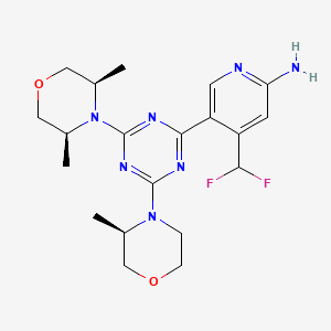 molecular formula C20H27F2N7O2 B11927594 PQR626 