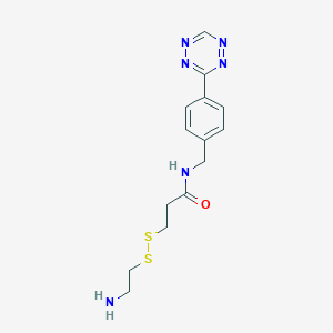 molecular formula C14H18N6OS2 B11927631 Tetrazine-Ph-SS-amine 