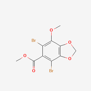 molecular formula C10H8Br2O5 B11927643 Methyl 4,6-dibromo-7-methoxybenzo[d][1,3]dioxole-5-carboxylate 