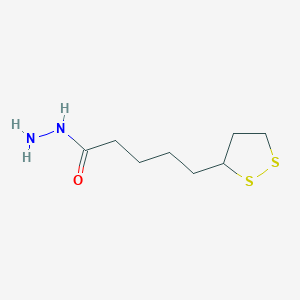 molecular formula C8H16N2OS2 B11927656 (1,2-Dithiolan-3-yl)pentanoyl-hydrazide 