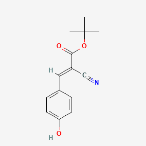 molecular formula C14H15NO3 B11927684 tert-Butyl 2-Cyano-3-(4-hydroxyphenyl)acrylate 