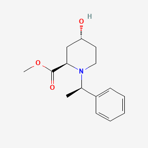 molecular formula C15H21NO3 B11927792 Methyl (2R,4R)-4-Hydroxy-1-[(R)-1-phenylethyl]piperidine-2-carboxylate 
