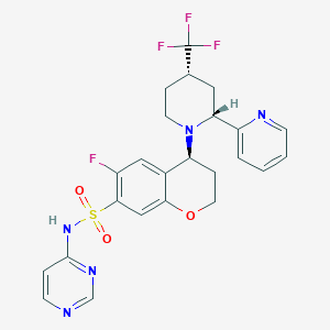 molecular formula C24H23F4N5O3S B1192781 GNE-616 