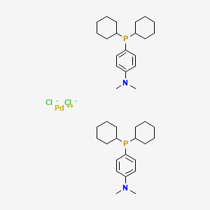 molecular formula C40H64Cl2N2P2Pd B11927935 Bis[(dicyclohexyl)(4-dimethylaminophenyl)phosphine] palladium(II)chloride 