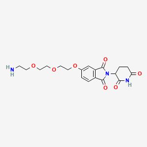 molecular formula C19H23N3O7 B11927970 Thalidomide-5-PEG3-NH2 