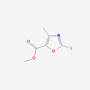 molecular formula C6H6INO3 B11928085 Methyl 2-iodo-4-methyloxazole-5-carboxylate 