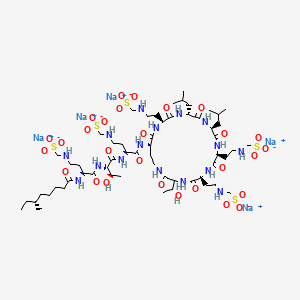 molecular formula C58H105N16Na5O28S5 B11928123 colistin A sulfomethate sodium 