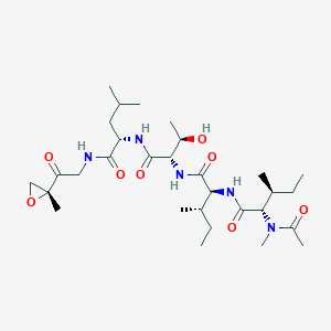 molecular formula C30H53N5O8 B11928126 (2S,3S)-2-[[(2S,3S)-2-[acetyl(methyl)amino]-3-methyl-pentanoyl]amino]-N-[(1S,2R)-2-hydroxy-1-[[(1S)-3-methyl-1-[[2-[(2R)-2-methyloxiran-2-yl]-2-oxo-ethyl]carbamoyl]butyl]carbamoyl]propyl]-3-methyl-pentanamide 