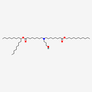 molecular formula C47H93NO5 B11928498 undecyl 8-[(8-heptadecan-9-yloxy-8-oxooctyl)-(3-hydroxypropyl)amino]octanoate 