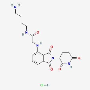 molecular formula C19H24ClN5O5 B11928530 Thalidomide-NH-amido-C4-NH2 hydrochloride 