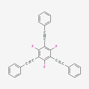 molecular formula C30H15F3 B11928573 1,3,5-Trifluoro-2,4,6-tris(phenylethynyl)benzene CAS No. 674289-04-4