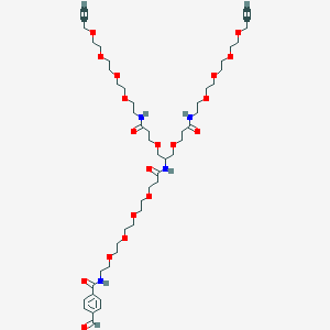 molecular formula C50H80N4O19 B11928589 Ald-Ph-PEG4-bis-PEG4-propargyl 