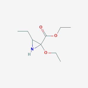 molecular formula C9H17NO3 B11928613 Ethyl 2-ethoxy-3-ethylaziridine-2-carboxylate 