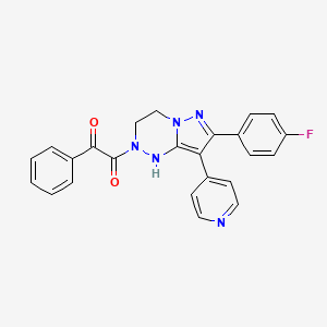molecular formula C24H18FN5O2 B1192867 FR 167653 free base 