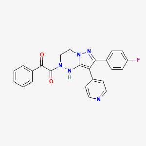 molecular formula C24H18FN5O2 B1192867 FR 167653 游离碱 CAS No. 158876-65-4