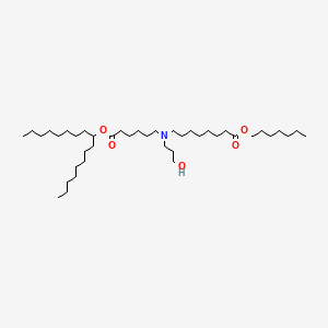 molecular formula C41H81NO5 B11928682 heptyl 8-[(6-heptadecan-9-yloxy-6-oxohexyl)-(3-hydroxypropyl)amino]octanoate 