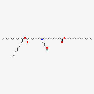 molecular formula C45H89NO5 B11928716 undecyl 8-[(6-heptadecan-9-yloxy-6-oxohexyl)-(3-hydroxypropyl)amino]octanoate 