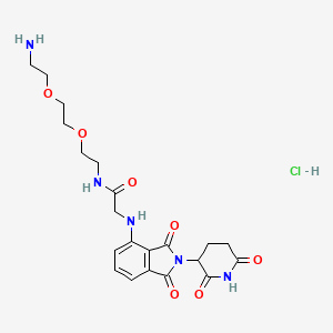 molecular formula C21H28ClN5O7 B11928820 Thalidomide-NH-amido-PEG2-C2-NH2 hydrochloride 