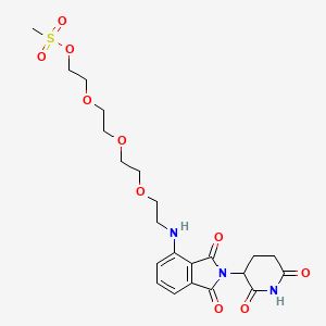 molecular formula C22H29N3O10S B11928950 Thalidomide-NH-PEG4-Ms 