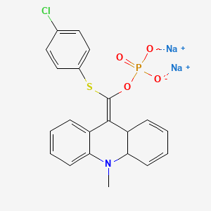 molecular formula C21H17ClNNa2O4PS B11928996 disodium;[(Z)-(4-chlorophenyl)sulfanyl-(10-methyl-4a,9a-dihydroacridin-9-ylidene)methyl] phosphate 