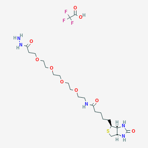 molecular formula C23H40F3N5O9S B11929119 Biotin-PEG4-hydrazide TFA 