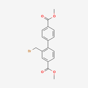 molecular formula C17H15BrO4 B11929371 Dimethyl 2-(bromomethyl)-[1,1'-biphenyl]-4,4'-dicarboxylate 