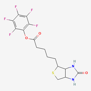 molecular formula C16H15F5N2O3S B11929574 (2,3,4,5,6-pentafluorophenyl) 5-[(3aS,4S,6aR)-2-oxo-1,3,3a,4,6,6a-hexahydrothieno[3,4-d]imidazol-4-yl]pentanoate 