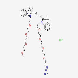 N-(m-PEG4)-N'-(azide-PEG4)-Cy3