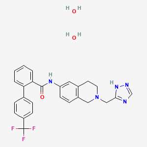 molecular formula C26H26F3N5O3 B11929687 CP-346086 dihydrate 