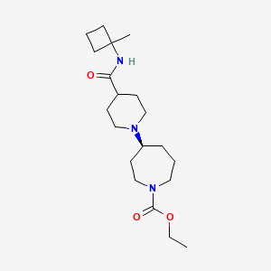 molecular formula C20H35N3O3 B11929692 ethyl (4S)-4-[4-[(1-methylcyclobutyl)carbamoyl]piperidin-1-yl]azepane-1-carboxylate CAS No. 1438242-59-1