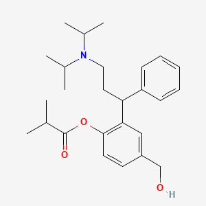 molecular formula C26H37NO3 B11929804 2-(3-(Diisopropylamino)-1-phenylpropyl)-4-(hydroxymethyl)phenyl isobutyrate 