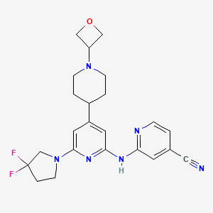 molecular formula C23H26F2N6O B1192984 GNE-3511 CAS No. 162112-43-8