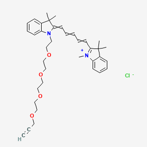 molecular formula C37H47ClN2O4 B11929852 N-methyl-N'-(propargyl-PEG4)-Cy5 