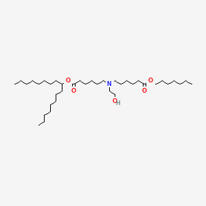 molecular formula C38H75NO5 B11929886 heptyl 6-[(6-heptadecan-9-yloxy-6-oxohexyl)-(2-hydroxyethyl)amino]hexanoate 
