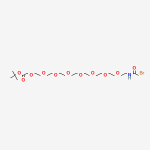 molecular formula C24H46BrNO11 B11929988 Bromoacetamido-PEG8-t-butyl acetate 