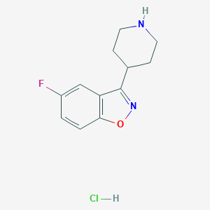 molecular formula C12H14ClFN2O B119300 5-Fluoro-3-(4-piperidinyl)-1,2-benzisoxazole hydrochloride CAS No. 84163-16-6