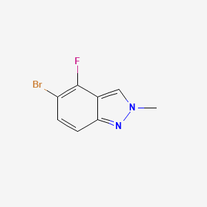 molecular formula C8H6BrFN2 B11930049 5-bromo-4-fluoro-2-methyl-2H-indazole 