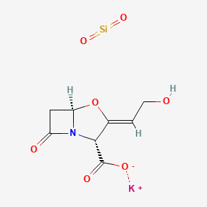 molecular formula C8H8KNO7Si B11930230 potassium;dioxosilane;(2R,3Z,5R)-3-(2-hydroxyethylidene)-7-oxo-4-oxa-1-azabicyclo[3.2.0]heptane-2-carboxylate 